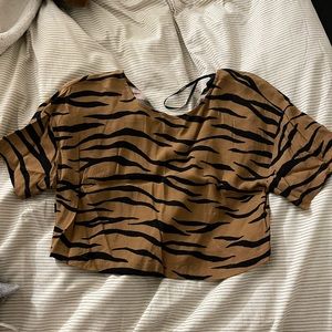 Women’s zebra print crop top